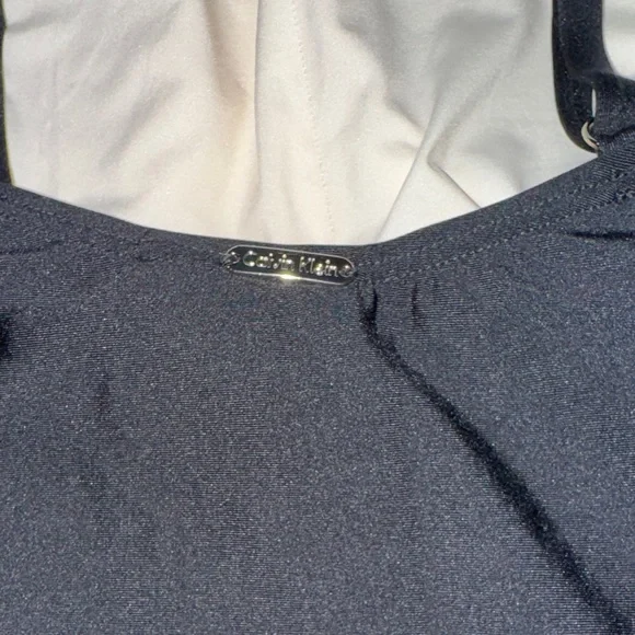 Calvin Klein Snake Print One Piece Swimsuit - Black and Tan - Picture 4 of 5